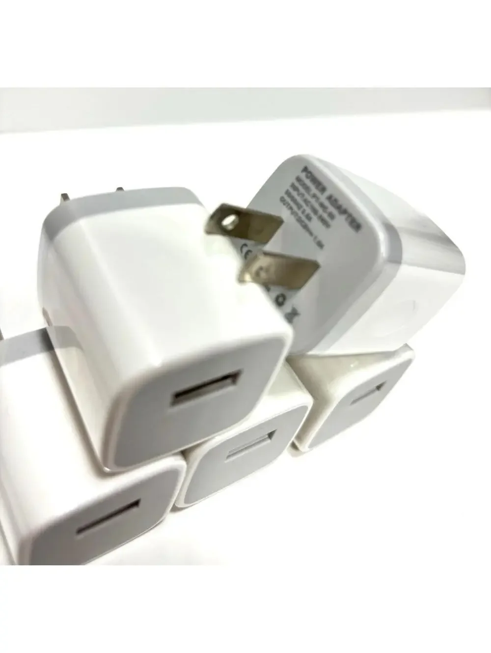 AILKIN USB Wall Charger 5-Pack Fast Charging Block 1-Port Power Adapter White